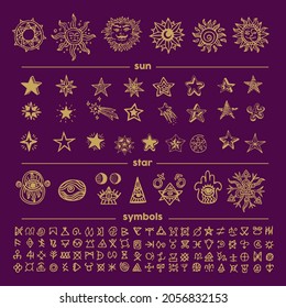 Collection of various occult symbols.