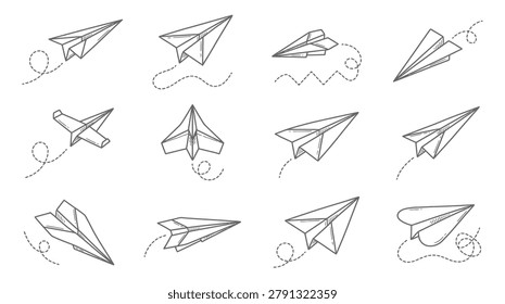 Collection various paper airplane