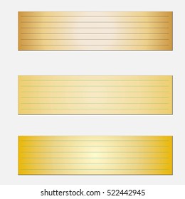 Collection of various papers old, ready for your message. Vector illustration.