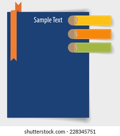 Collection of various papers, paper designs ready for your message. Vector illustration.