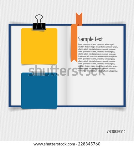 Collection of various papers, paper designs ready for your message. Vector illustration.