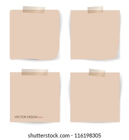 Collection of various papers, ready for your message. Vector illustration.