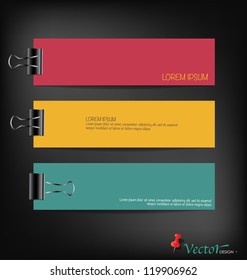 Collection of various papers, ready for your message. Vector illustration.