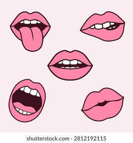 A collection various pink
