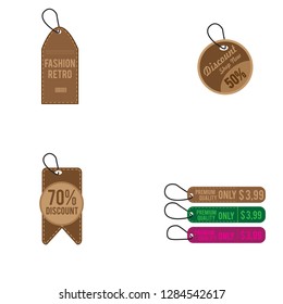 collection of various price label notes