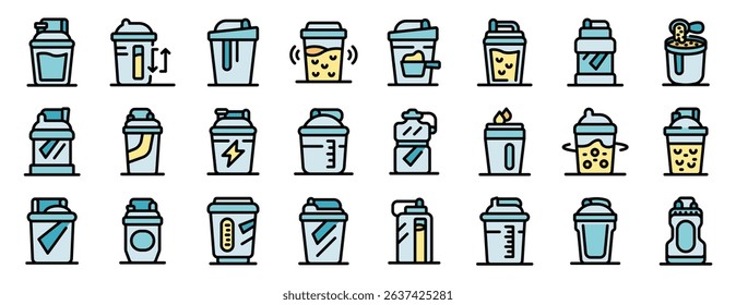Collection of various protein shaker bottles, highlighting different features and functionalities for mixing sports nutrition supplements
