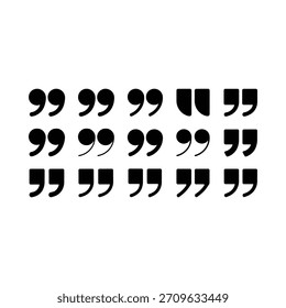 Collection of various quotation mark styles and designs