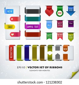 Collection of various ribbons