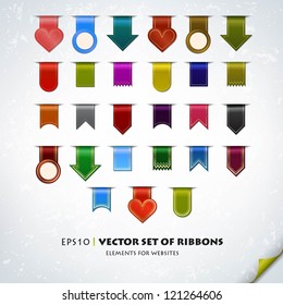 Collection of various ribbons