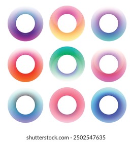 collection of various ring gradations