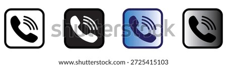 Collection of various ringing phone icons for communication and contact applications