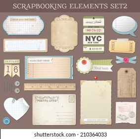 Collection of various scrap-booking vector elements and Templates.