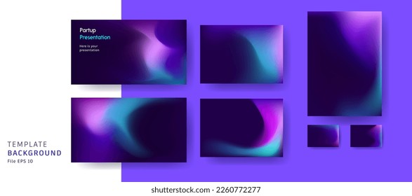 collection of various sizes gradation color background template set