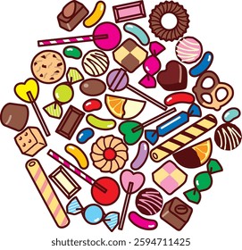 A collection of various sweets