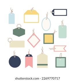 Collection of various tag illustration