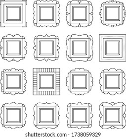 A Collection of Various Thick Square Frames