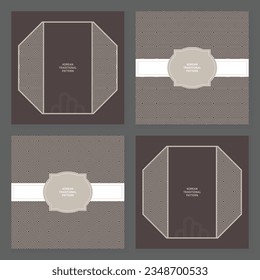 Collection of various traditional Korean patterns and frames.