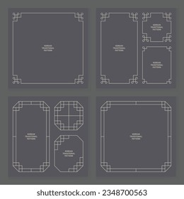 Collection of various traditional Korean patterns and frames.