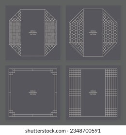 Collection of various traditional Korean patterns and frames.