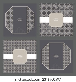 Collection of various traditional Korean patterns and frames.