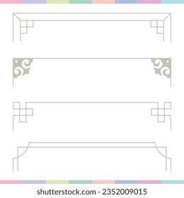 Collection of various traditional Korean patterns and frames.