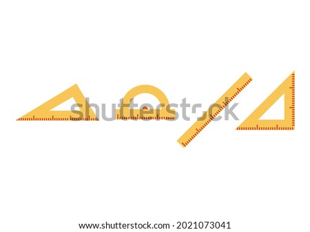 a collection of various types of ruler shapes, with a simple and modern design