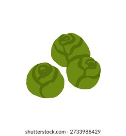 Colección de varios vegetales aislados sobre fondo blanco. Comida vegetariana saludable. Paquete de cultivos naturales orgánicos, ensaladas, verduras y hierbas. Ilustración vectorial colorida en estilo plano de la historieta