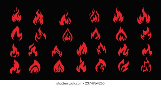 a collection of various very interesting fire icons,