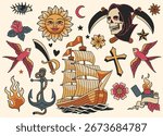 Collection Of Various Vintage Flash Tattoo Design