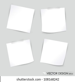 Kollektion verschiedener Whitepaper, bereit für Ihre Nachricht. Vektorgrafik.