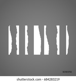 Collection of various white note papers, ready for your message. Vector illustration
