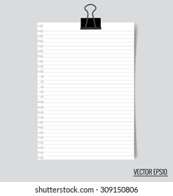 Collection of various white papers, ready for your message. Vector illustration.