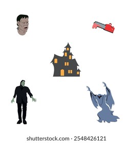 Collection vector about Halloween celebration day