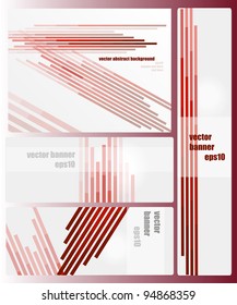 collection of vector abstract background in red colors