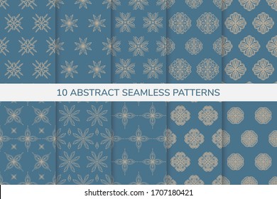 Collection of Vector abstract seamless patterns,Set of Abstract background and Abstract wallpaper,Vector.