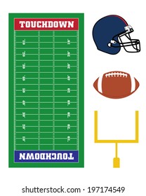 A collection of vector American football elements and graphics