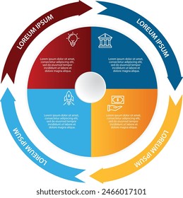  Collection of vector Arrow circle chart infographic templates for presentations, advertising, layouts, annual reports. 4 ,5,6,7,8options, steps, parts