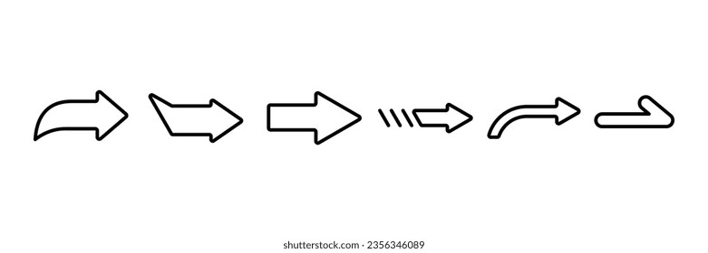 Collection of vector arrow icons. Arrow icon. Vector collection of arrows, isolated on white background.