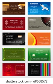 Collection vector background for business cards