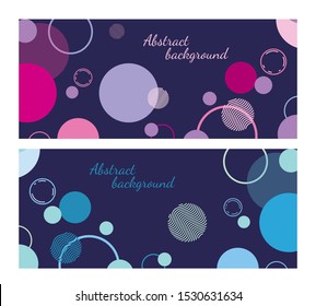Collection of vector backgrounds with the image of circles.