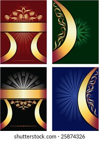 The collection of vector backgrounds with ornament for various design artwork