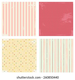 Collection of vector backgrounds in retro style