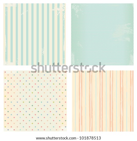 Collection of vector backgrounds in retro style