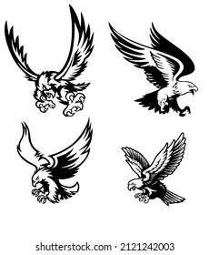 collection of vector  bald eagle 