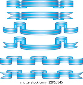 Collection of vector banners in different shape