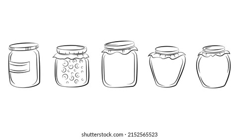 505 Jelly jar line drawings Images, Stock Photos & Vectors | Shutterstock