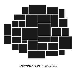 Collection of vector blank photo frames. Set of photos frame for your picture. Vector stock illustration.