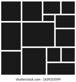 Collection of vector blank photo frames. Set of photos frame for your picture. Vector stock illustration.