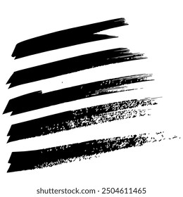 Collection de l'Image vectorielle Coup de brosse éclaboussures d'encre et doodle ligne grunge
