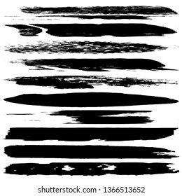 Collection of vector brush strokes